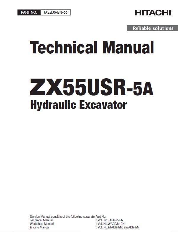 データ処理マニュアル Download Hitachi Excavator ZX55USR-5A Technical Manual
